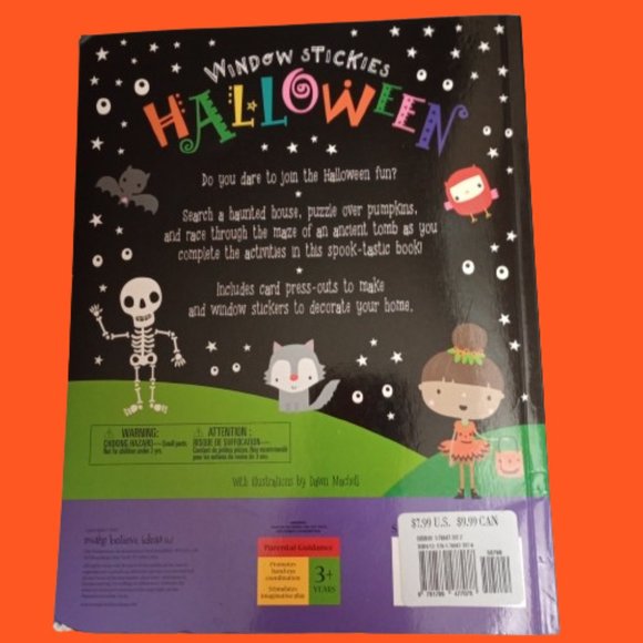 2 Halloween Sticker Books Halloween (Window Stickies) and Sticker Friends - Picture 3 of 9